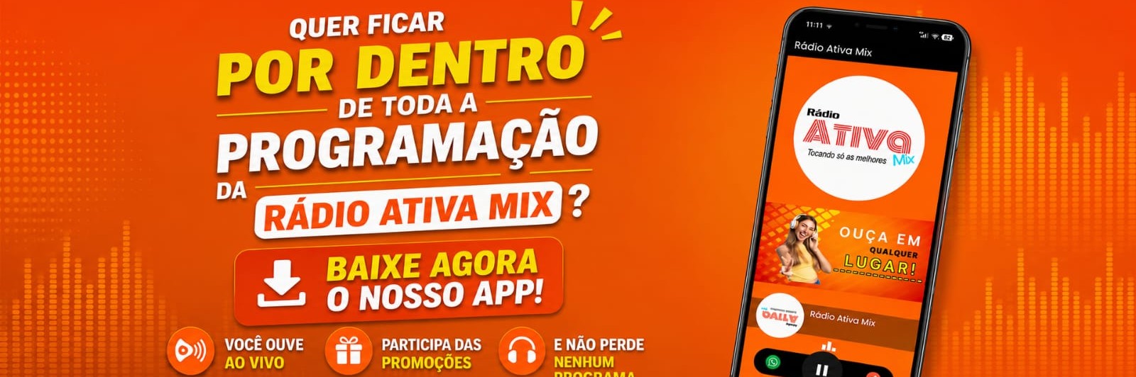 Clic aqui e Baixe nosso Aplicativo